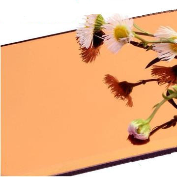 दर्पण एल्यूमीनियम कम्पोजिट पैनल पीई पीवीडीएफ कोटिंग 0.3 मिमी एल्यूमीनियम चांदी तांबा सोना